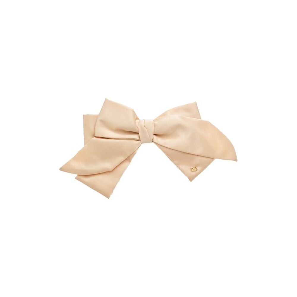 Valentino Vlogo Hair Bow, Gold